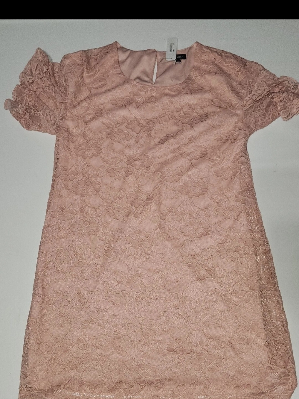 As U Wish Blush Lace Shift Dress Moms day size med